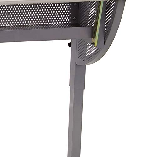 EMMA + OLIVER Adjustable Drawing and Drafting Table with Pewter Frame