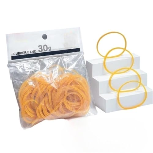 VGGBNG Large Rubber Bands,Thick Elastic Bands, 30g Office Long-Lasting Latex Ring, Yellow Rubber Ring, High Elastic Rubber Band for Office Supplies