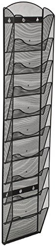 Displays2go Wall Mount Literature Rack, File Folder Organizer