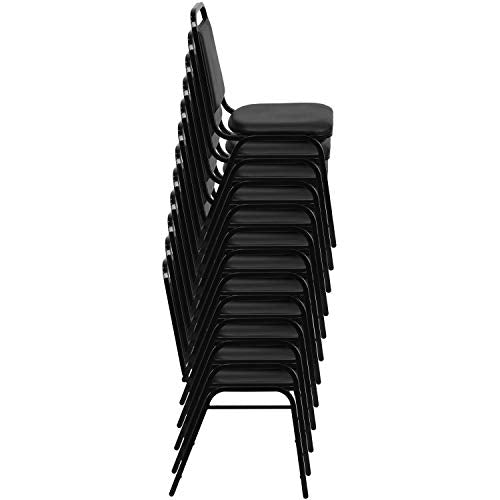 EMMA + OLIVER Burgundy Vinyl Trapezoidal Back Stacking Banquet Chair