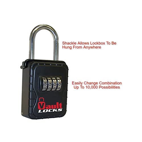 Key Lockbox Hide A Key Outdoor Hanging Lock Box Keysafe for Keys with Set Your Own 4 Digit Combination Code - Vault Locks 3200 (12)