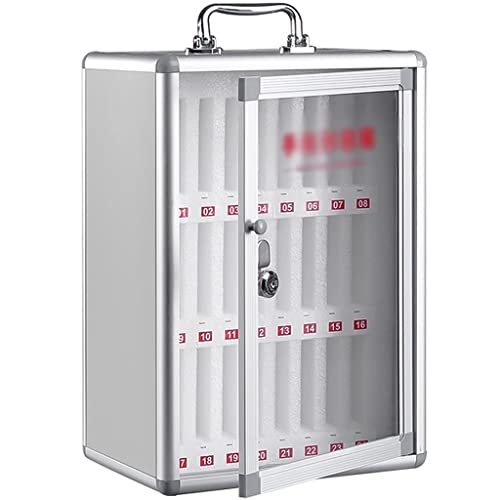Wall-Mounted Cell Phones Storage Cabinet, Mobile Phone Storage Safe Deposit Box, Office Storage Cabinet with Lock, Pocket Chart Cell Phone Holder for Classroom (Size : 24)