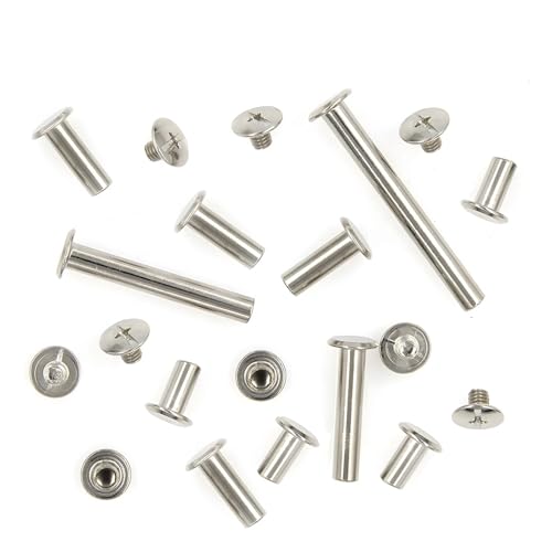 Chicago Screw 2box M5 x 6/10/15/25/35/45 Silvery Phillips Chicago Screws Binding Screw Posts Scrapbook Photo Albums