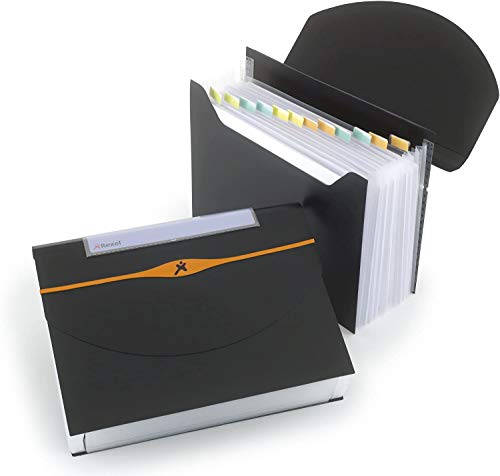 Rexel Optima Expander File, 13-Part, 500 Sheet Capacity, A4 Size - Black