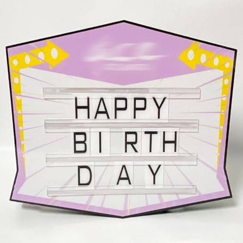 hansomeplum Rechargeable LED Message Board, 26PCS Letters, Club Bottle Service Signs, Color Letter Billboard, Vip Glorifier Display LED Bottle Presenter,B