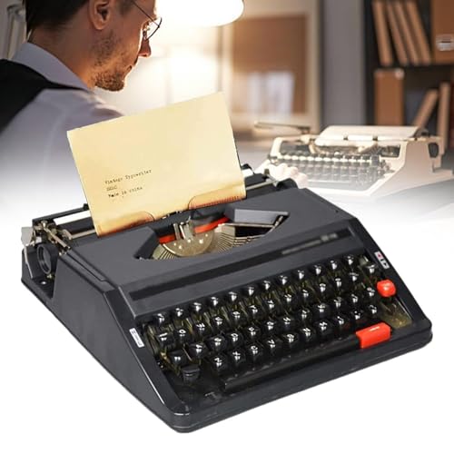 Jiangtaom Classic Retro Manual Typewriter, Typing Machine，Classic Manual Typewriter(Black)