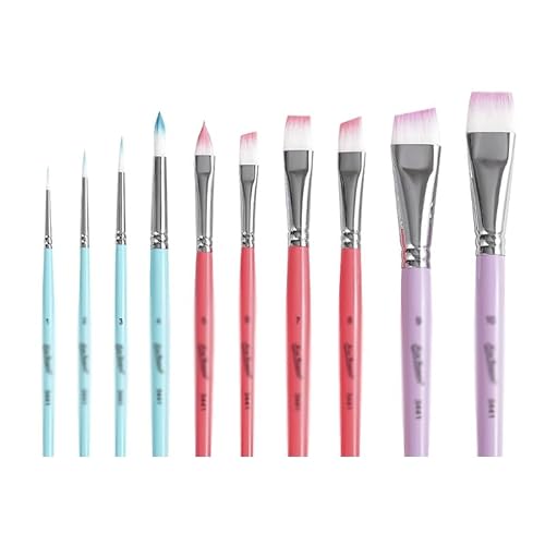 BXFIRS 10-piece Paintbrush Set Colored Brushes Line Drawing Pens Embossing(Multi-Colored)