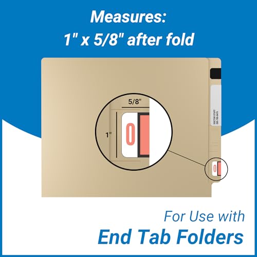 Doctor Stuff - File Folder Labels, Complete Set of Numbers 0-9, Tab Products 1282 Match - A1282 Series Chart Stickers, 1" x 1-1/4", 1 Each of 10 Rolls, 500/Roll
