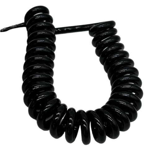 Coiled Curly Mains Flex Multicored Cable 2 Cores Telescopic Power Cord