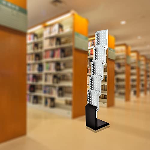 Displayfactory Heavy Duty Metal Pocket Magazine Brochure Literature Catalog Holder Rack Stand Tradeshow Display (5 Pockets)