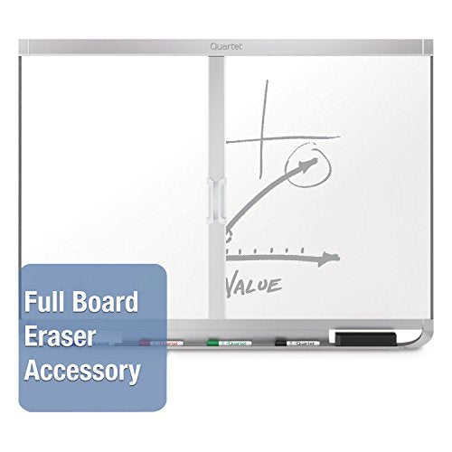 Quartet Magnetic Whiteboard, Porcelain, White Board, Dry Erase Board, 8' x 4', Aluminum Frame, Prestige 2 Duramax (P558AP2)