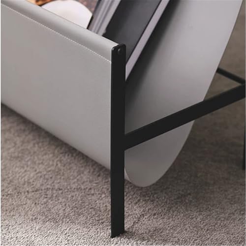 Office Bookshelf Vintage Minimalism Leather Floor Small Bookshelf Multifunctional Magazine Rack Newspaper Stand
