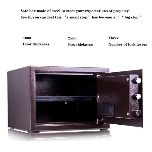 ntumLeap Safe Electronic Security Digital Safe Box Brown Solid Steel Safes Lock Boxes Money Box for Home Hotel Office Cash Jewelry Safe,