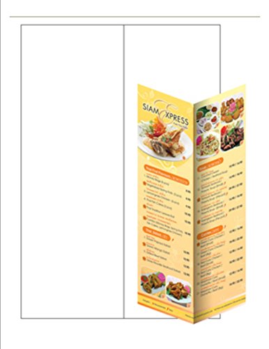 Print-Ready Bi-Fold Brochure (No-Tear Waterproof), 5-1/2" x 17 (Folded), 1-UP on 12" x 18" White Synthetic 8-Mil Paper - 25 Sheets