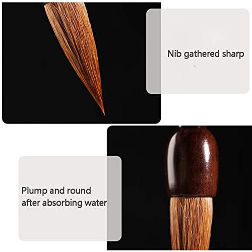 XlyCjkb Calligraphy Brush, Chinese Calligraphy Brush,Brush pens,Calligraphy Watercolor Drawing Brush Writing Brush(Weasel Hair)