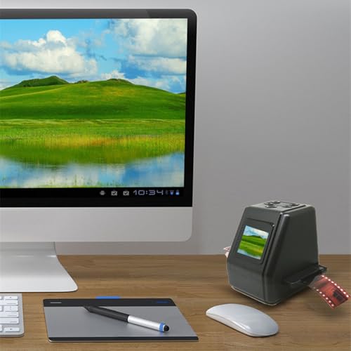Negatively Scanner JPG ABS Film Slide Scanner Fast Conversion with 2inch LCD Screen Display for Laptop Computer Accessor