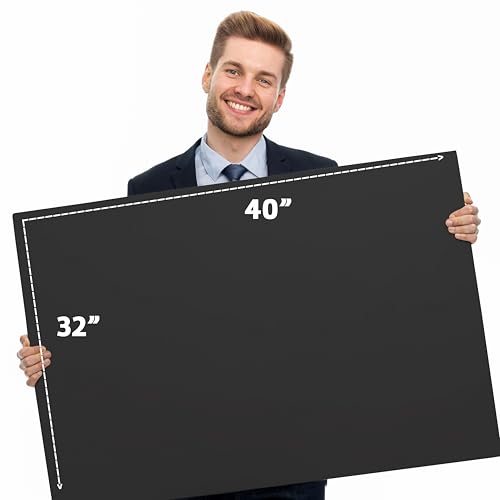 Flipside Products Total Black Foam Board 32” x 40” - Premium Double-Sided with Black Core, 3/16" Thick - Photography Mounting, Art Projects, Presentations, Display & Signage – Pack of 10