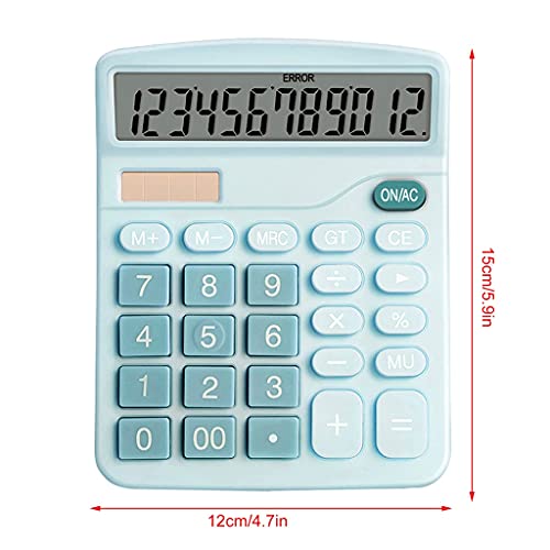 Calculator 12 Digits Electronic LCD Large Screen Desktop Calculators Home Office School Financial Accounting Tools(E)