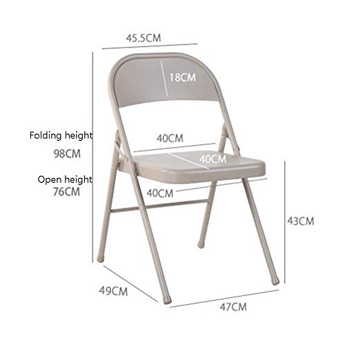 Office Chair Folding Chair Metal Strong Steel Frame Upholstered PU Chair Seating Guests Temporary Seat Durable Strong (Color : Gray) Colour:Gray (Color : Gray)