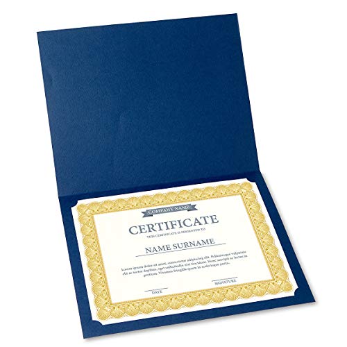 Elite Gold & White Parchment Certificate Papers - Pack of 100, Laser & Inkjet Printer Compatible, For Office, Business Awards, Graduation, School Diplomas, 8-1/2" x 11" on 70 lb Text Stock