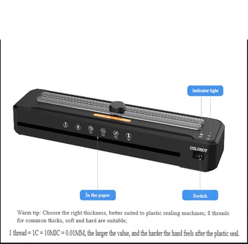UWYTGF Laminator Machine, with 40 Laminating Sheets, Abs Film Release Key, Fast Warm-Up, for Training Materials, Documents, Posters