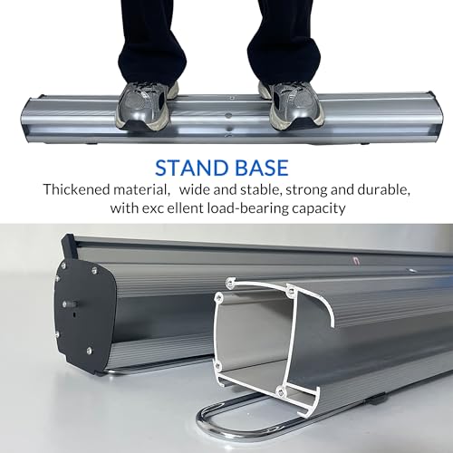 NYHM Sign Supply 33.5" x 80" Standard Retractable Banner Stand 4 Pack，with Padded Carrying Bag For Events, Promotion & Advertising (STAND ONLY)