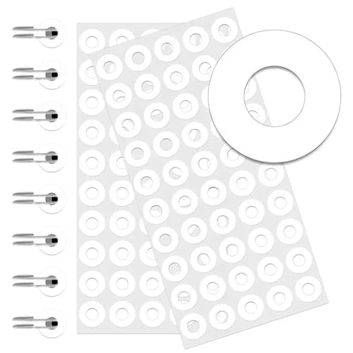Hole Reinforcement Stickers Self-Adhesive White Hole Reinforcement Stickers,1/4In Diameter Hole Punch Reinforcement Labels for School, Family, 5000Pcs