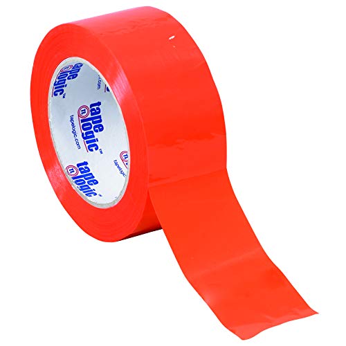 Tape Logic 3 Inch x 55 Yards Orange Packing Tape, 2.2 Mil Thick, Pack of 24 Rolls, For Packaging, Shipping, Moving and Color Coding