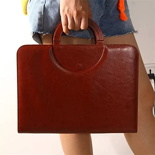 58GXCAAMOT A4 Multifunctional File Bag with Calculator Creative PU Binder Folder Portable Storage Bag Office Supplies (Color : B Size