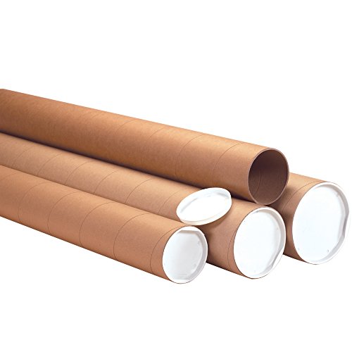 Poly Bag Guy Heavy-Duty Kraft Mailing Tubes, 3" x 60", Kraft, 24/Case