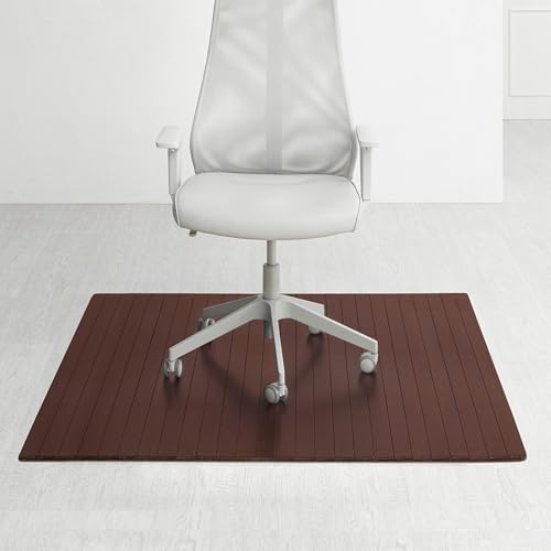 Anji Mountain 60" x 48" Bamboo Office Chair Mat for Carpet & Hardwood Floor