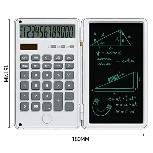 EWUROI Calculator and Writing Pad 12-Digit Large LCD Display Desk Calculators with Repeated Tablet for Basic Financial Office