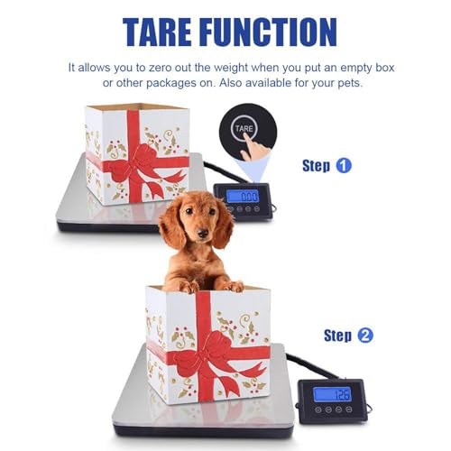 DFEDHF Digital Postal Scale 180kg/400lb Parcel Shipping Scale with Separate Large LCD Display, g/kg/oz/lb Switchable, with Stable & Hold Indication for Packages/Post Office/Home
