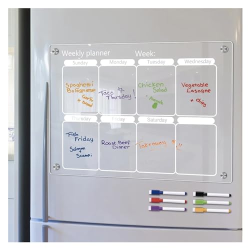 Magnetic Board Calendar Fridge Weekly Planner Refrigerator Board