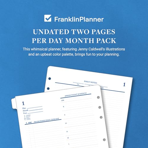 FranklinCovey - 31-Day Undated Planner | Two Pages Per Day - Ring-Bound (Monarch)