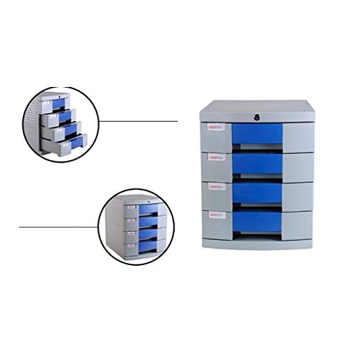 noxozoqm Flat File Cabinet, 4-Layer Drawer Storage Organization, with Lock/Blank Label，Suitable for Office Supplies
