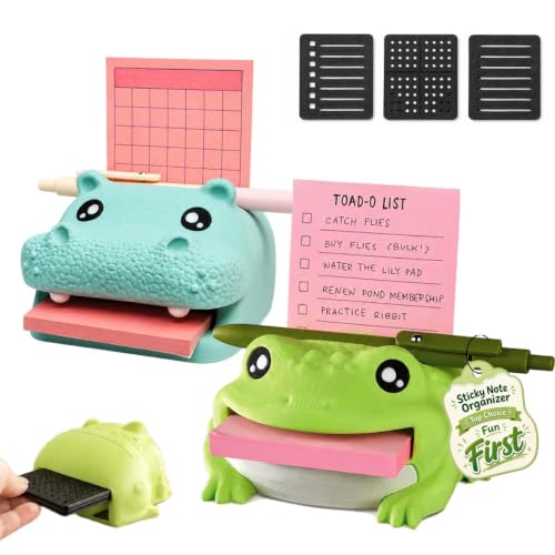 Porston Note Toad Desk Organizer Sticky Note Holder With Three Templates