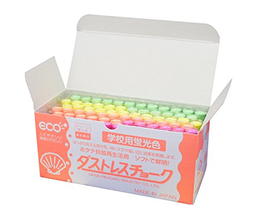 Japan Physics and Chemistry Dasutoresu Fluorescent Chalk Four Colors DCK-72-4...