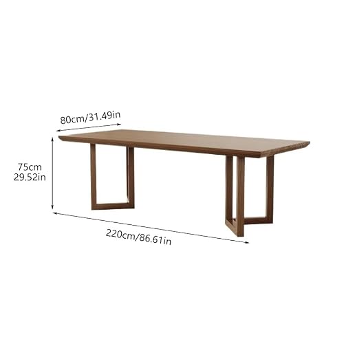 LINKIO Home Office Desks Chinese Style Solid Wood Tea Table, Office Boss Meeting and Negotiating Tea Table, Suitable for Kitchen, Living Room and Dining Room Computer Table Desk(220x80x75cm)