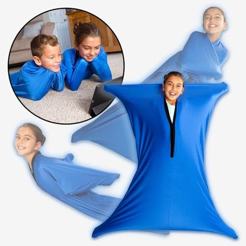 Sensory Autism Body Sock for Kids, Adults, Boys and Girls Full Body Wrap for Hyposensitivity, Compression, Anxiety, ADHD, Tea, Special Needs,Orange,