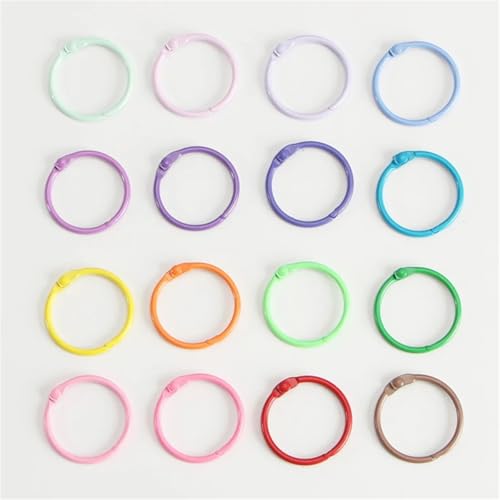 Binder Ring 150Pcs Multifunction Binder Office Clips Metal Key Chain for Index Cards Reusable for Notebook Loose-Leaf Book Binding