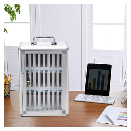 Cell Phone Locker, Cell Phone Locker Box, Wall Mounted Phone Box with Lock Pocket Chart for Classroom(49 * 19 * 36.5CM)