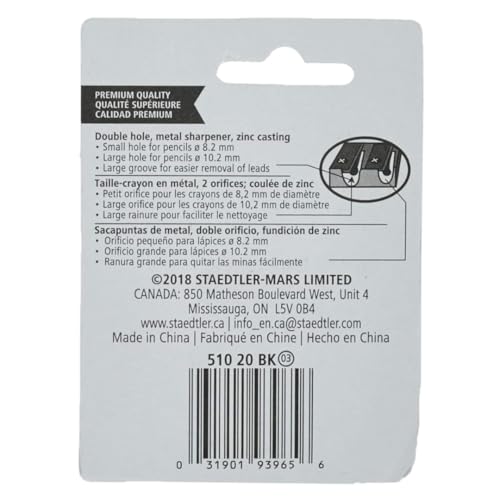 STAEDTLER Metal Double-Hole Pencil Sharpener, 18 Pack