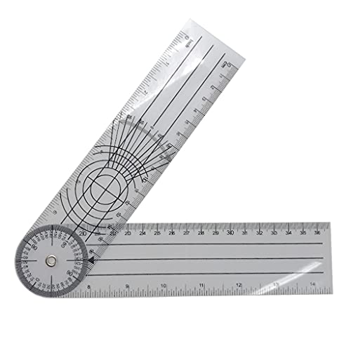 TEOYETTSF 0-140mm 360 Degree Goniometer Angle Medical Spinal Angle Ruler Angle Inclinometer Ruler Protractor Angle Finder Measuring Tool