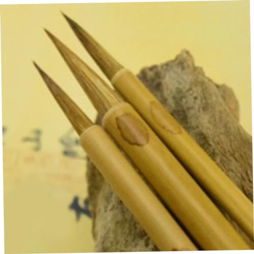 Chinese Caligraphy Brush, 3pcs Ink Writing Brush Watercolor Brush Chinese Painting Retro Brush for Calligraphy Brush Painter Brush Drawing Paint Brush Chinese Calligraphy Brush Pen School Supplies