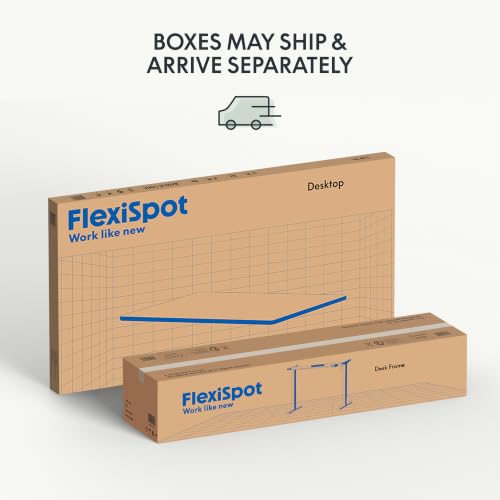 FLEXISPOT E6 MAX Solid Wood Dual Motor Heavy Duty Standing Desk, 55x 28