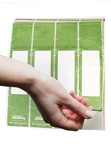 Tabbies 68809 48Ct 9-5/8x2in Tyvek Legal File Pocket Handles, Green