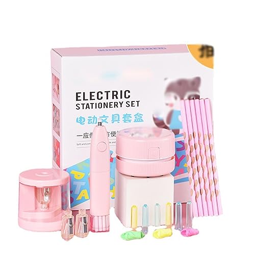 NVEIRGH Electric Stationery Gift Set Eraser School Supplies(D)