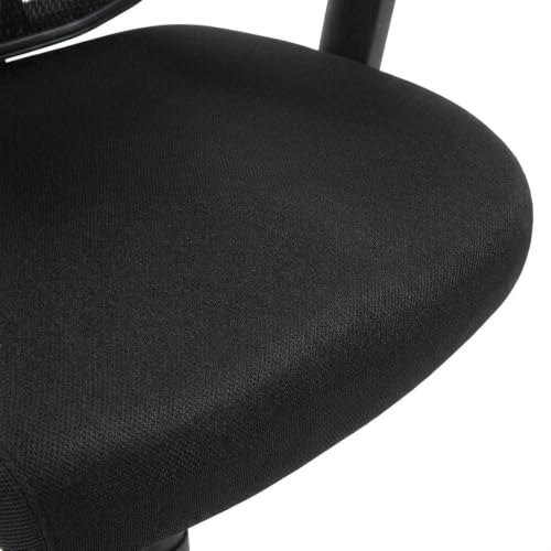 Bison office Mesh Task Stool with Adjustable Arms, Drafting Chair with Nylon Base and Dual-Wheel Casters for Standing Desk and Home Office