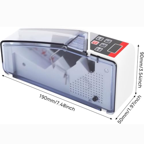 GYPSYFY Portable Money Counter Machine, Mini Bill Counting Machine 100-240V, 600 Notes/Minute Cash Counting Device with LED Display for Bank, Retail Store & Office Use